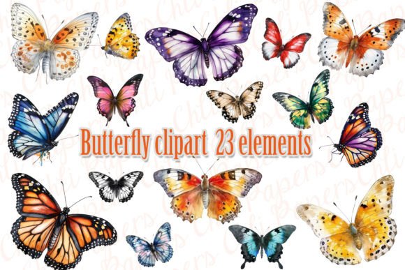 Download Watercolor Butterfly Clipart,Butterflies - Butterfly Collection
